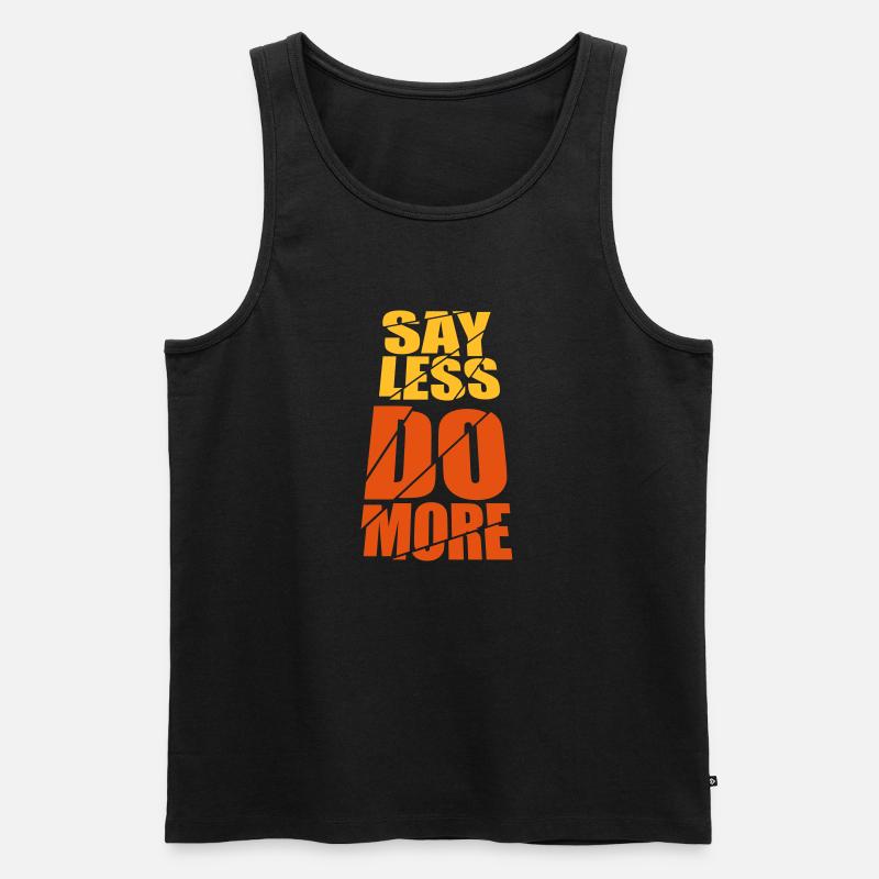 say less do more - Männer Premium Bio Tank Top - Schwarz