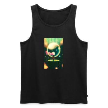 Universum - Männer Premium Bio Tank Top - Schwarz - Vorne - Michal (187cm)
