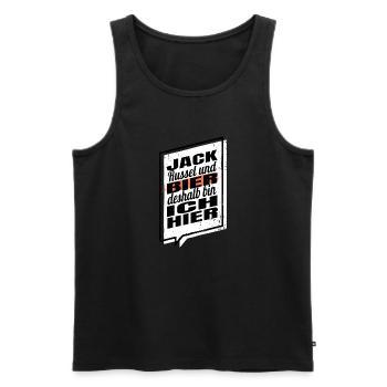 Drôle de dire breuvage de la déclaration du soir des hommes humour - Débardeur bio Premium Homme - noir - Devant - AI Model Male 178 light (178cm)
