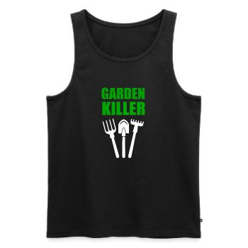 GARDEN KILLER - Débardeur bio Premium Homme - noir - Devant - Michal (187cm)