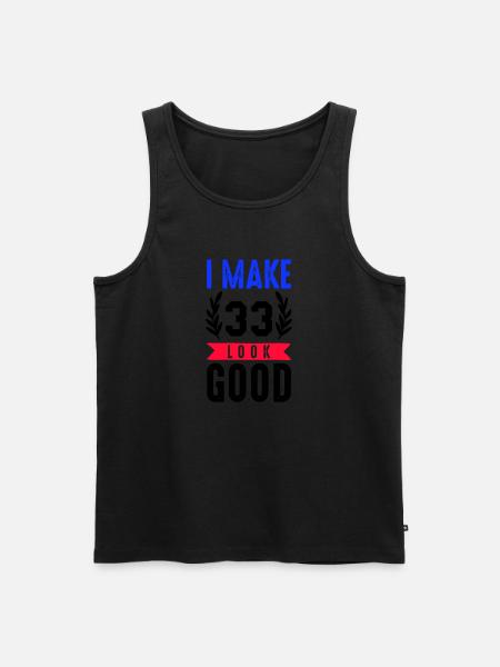look good 33 - Men's Premium Organic Tank Top - black
