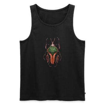 Big Beetle Stag - cerf géant - Débardeur bio Premium Homme - noir - Devant - Michal (187cm)