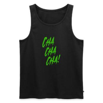 Chachacha - Männer Premium Bio Tank Top - Schwarz - Vorne - AI Model Male 178 light (178cm)