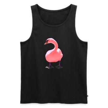 Cygne - Débardeur bio Premium Homme - noir - Devant - Michal (187cm)