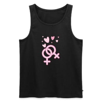 Women union - Débardeur bio Premium Homme - noir - Devant - AI Model Male 178 light (178cm)