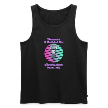 Synthesizer Synth Keyboard Elektronische Musiker - Männer Premium Bio Tank Top - Schwarz - Vorne - Michal (187cm)