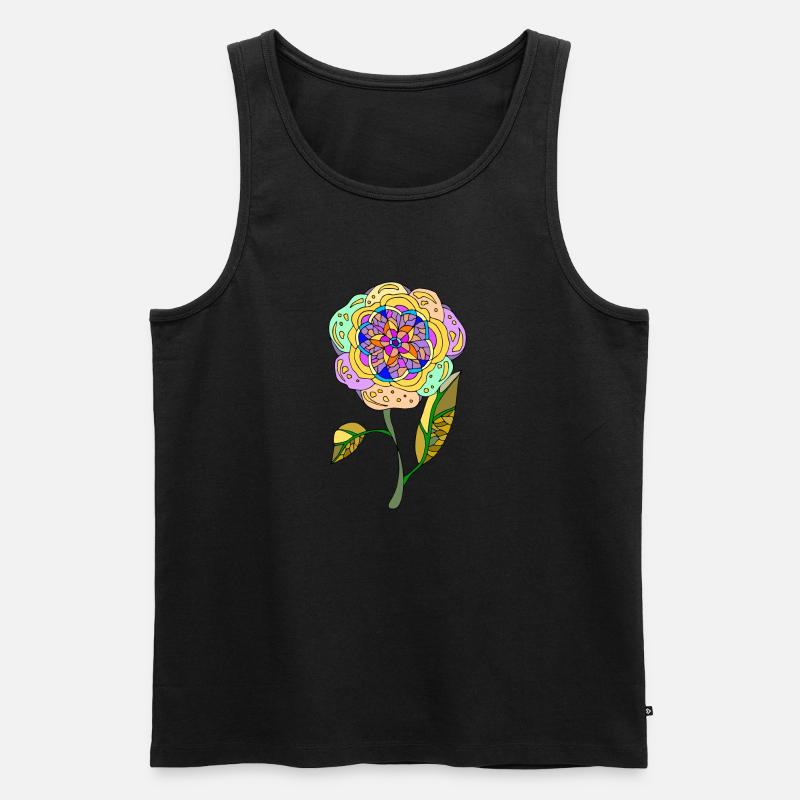 Fleur - Débardeur bio Premium Homme - noir