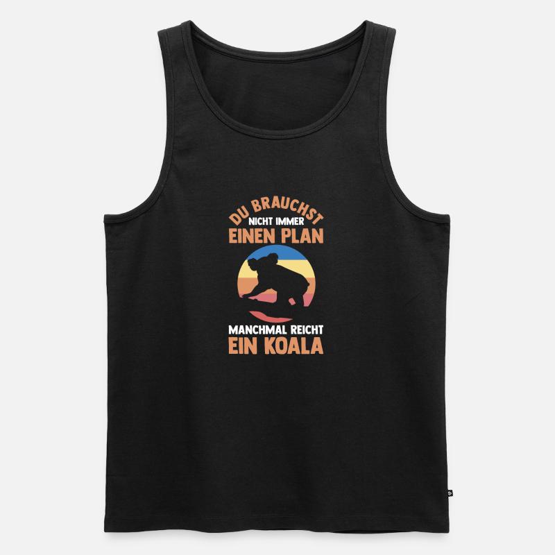 Koalabär Koala - Männer Premium Bio Tank Top - Schwarz