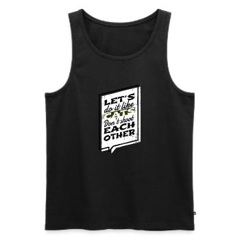 bday disarmament 1960s peace movement bird happy - Männer Premium Bio Tank Top - Schwarz - Vorne - Michal (187cm)