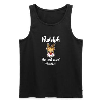 Rudolph - Männer Premium Bio Tank Top - Schwarz - Vorne - Michal (187cm)