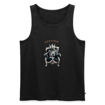 Throne Shark - Men's Premium Organic Tank Top - black - Front - AI Model Male 178 light (178cm)