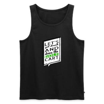 present idea golf ball humor girlsgolfgift - Men's Premium Organic Tank Top - black - Front - AI Model Male 178 light (178cm)