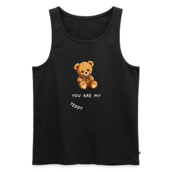 Teddy | You are my Teddy - Men's Premium Organic Tank Top - black - Front - AI Model Male 178 light (178cm)