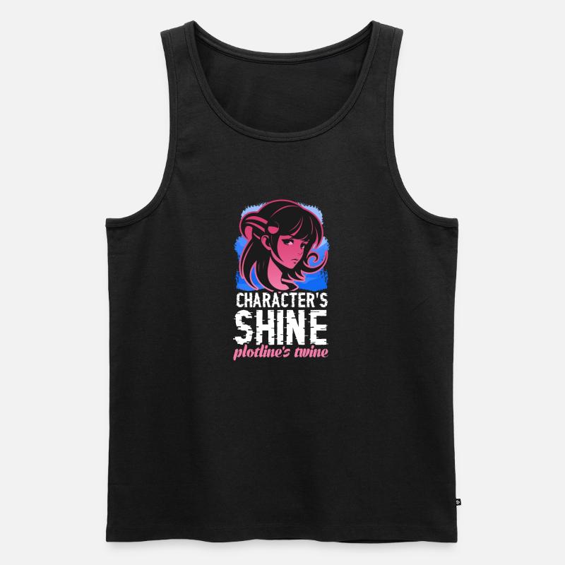 Character´s Shine plotline´s twine - Männer Premium Bio Tank Top - Schwarz