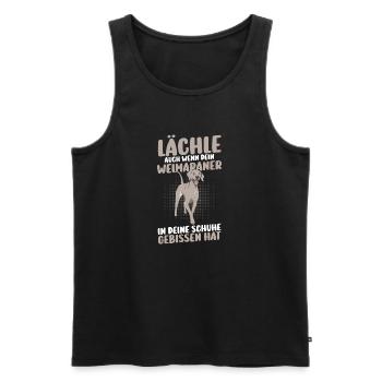 Hund Weimaraner - Männer Premium Bio Tank Top - Schwarz - Vorne - AI Model Male 178 light (178cm)
