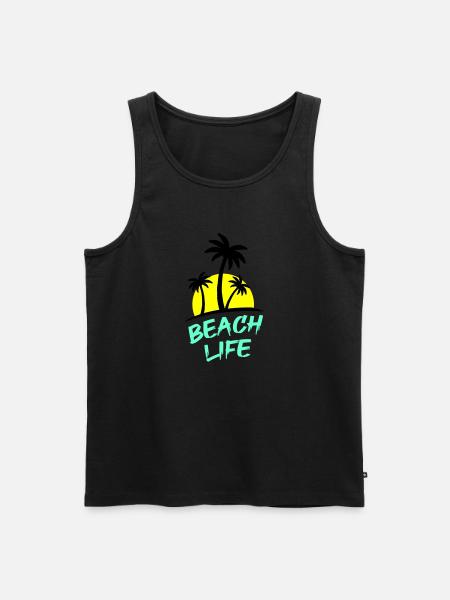 beach life - Männer Premium Bio Tank Top - Schwarz