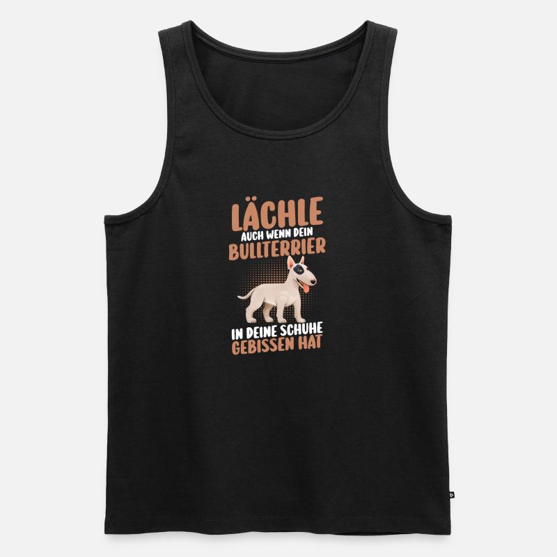 Hund Bullterrier - Männer Premium Bio Tank Top - Schwarz