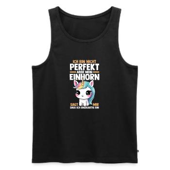 Licorne - Débardeur bio Premium Homme - noir - Devant - Michal (187cm)