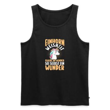Licorne - Débardeur bio Premium Homme - noir - Devant - Michal (187cm)