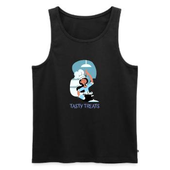 Chef Cook Kitchen Culinary Retro Bake Restaurant - Men's Premium Organic Tank Top - black - Front - AI Model Male 178 light (178cm)