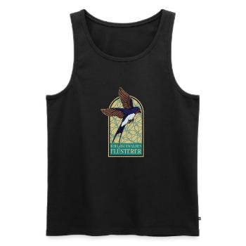 Rauchschwalbe Flüsterer Österreich Vogel - Männer Premium Bio Tank Top - Schwarz - Vorne - AI Model Male 178 light (178cm)