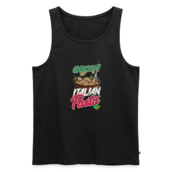 Gnochhi Nudeln Spaghetti Pasta Italien Küche - Männer Premium Bio Tank Top - Schwarz - Vorne - Michal (187cm)