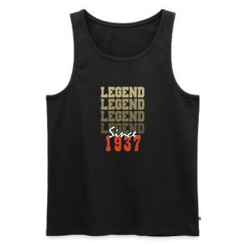 Vintage Born One Month 87th Birthday Gift from 1937 - Men's Premium Organic Tank Top - black - Front - Michal (187cm)