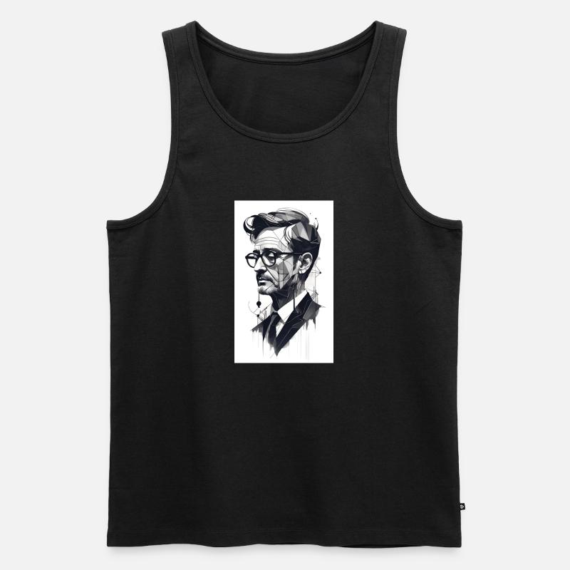 Abstrakter Profi - Männer Premium Bio Tank Top - Schwarz