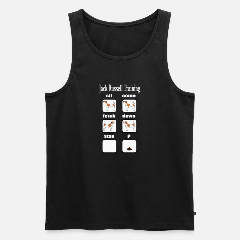Jack Russell Terrier Training - Männer Premium Bio Tank Top - Schwarz