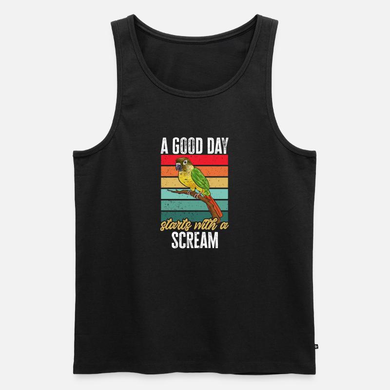 Molinasittich Papagei Vogel Sittich - Männer Premium Bio Tank Top - Schwarz
