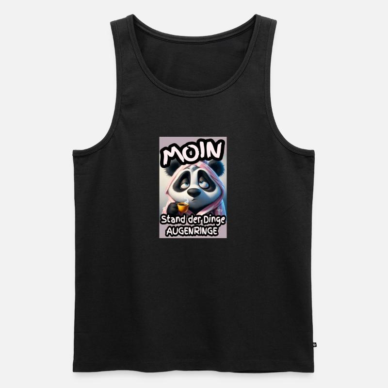 Augenringe am Morgen - Männer Premium Bio Tank Top - Schwarz