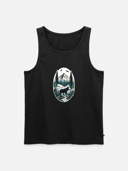 Wilderness Serenity - Men's Premium Organic Tank Top - black
