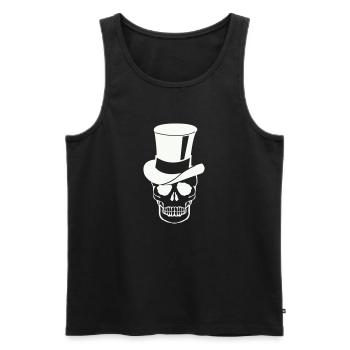 Cylindre de crâne - Débardeur bio Premium Homme - noir - Devant - Michal (187cm)