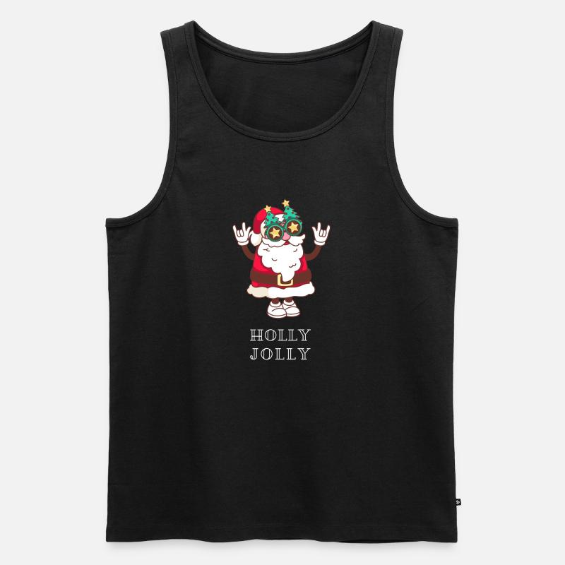 Auf lock Santa - Männer Premium Bio Tank Top - Schwarz