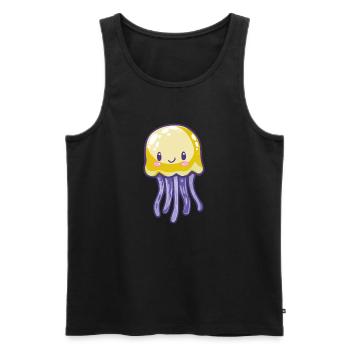 Jellyfish - Men's Premium Organic Tank Top - black - Front - Michal (187cm)