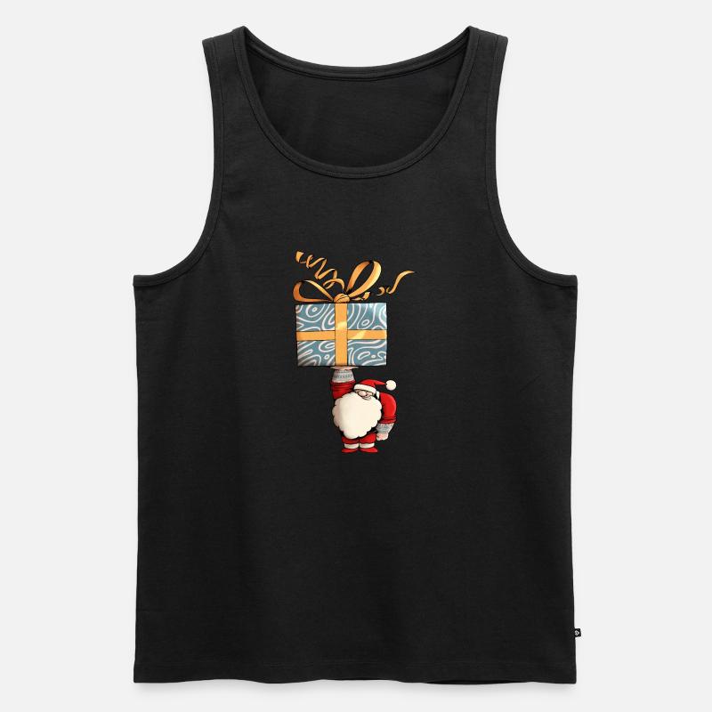 Zäher Weihnachtsmann - Männer Premium Bio Tank Top - Schwarz