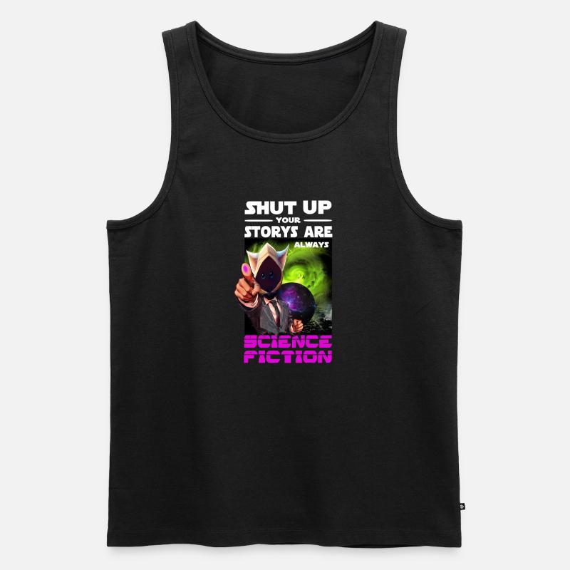 Science Fiction Spruch - Männer Premium Bio Tank Top - Schwarz