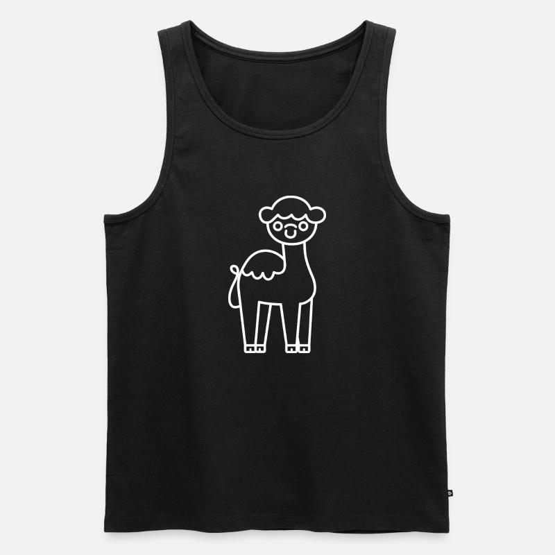 Kamel - Männer Premium Bio Tank Top - Schwarz