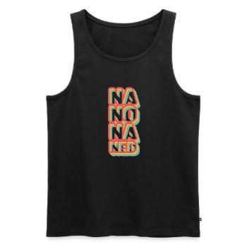 NaNoNaNEd - Débardeur bio Premium Homme - noir - Devant - AI Model Male 178 light (178cm)