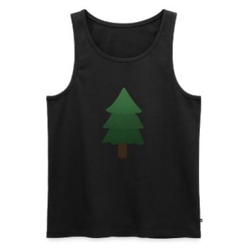 Pine Tree - Men's Premium Organic Tank Top - black - Front - Michal (187cm)