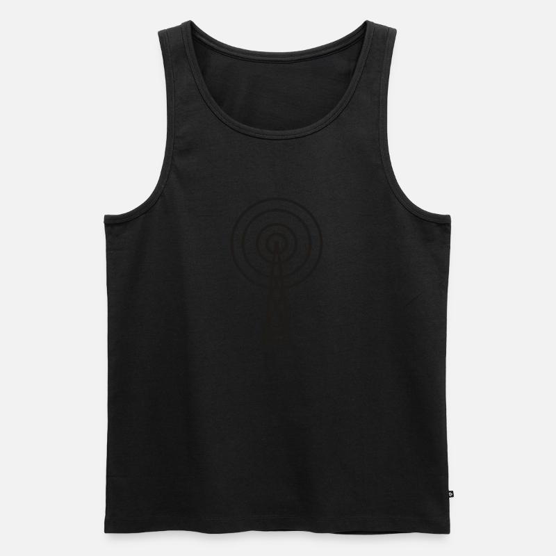 antenne - Männer Premium Bio Tank Top - Schwarz