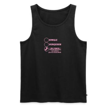 Beziehung Quarterhorse - Männer Premium Bio Tank Top - Schwarz - Vorne - Michal (187cm)