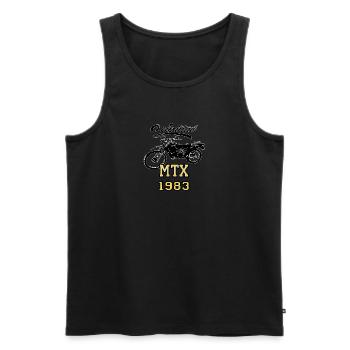 Motorrad Moto Cross MTX 80 - Männer Premium Bio Tank Top - Schwarz - Vorne - Michal (187cm)