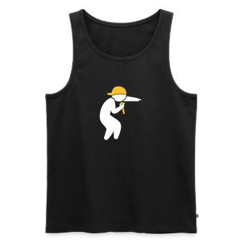 Hiphop Rapper - Men's Premium Organic Tank Top - black - Front - AI Model Male 178 light (178cm)