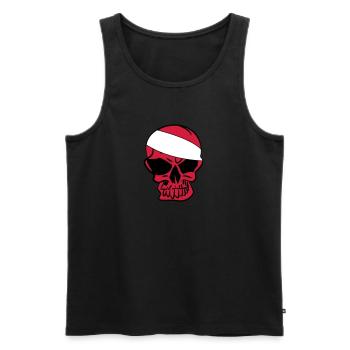 Anarcho Skull Anarchy anarchy - Men's Premium Organic Tank Top - black - Front - AI Model Male 178 light (178cm)