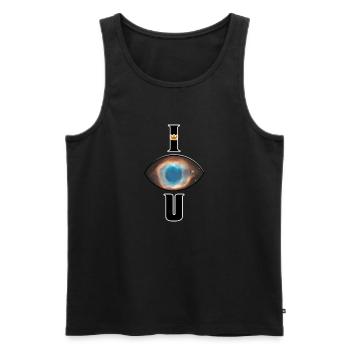 Ich sehe dich - mystisch 1 - Männer Premium Bio Tank Top - Schwarz - Vorne - AI Model Male 178 light (178cm)