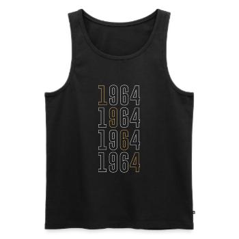 1964 Birthday Design - 60 Years - Men's Premium Organic Tank Top - black - Front - Michal (187cm)
