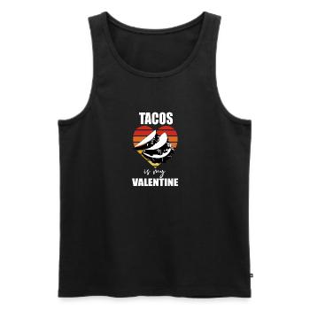 Tacos ist mein Valentinstag.Lustige Tacos Liebhaber Valentinstag - Männer Premium Bio Tank Top - Schwarz - Vorne - Michal (187cm)