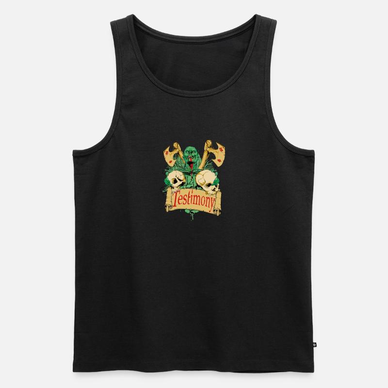testimony - Männer Premium Bio Tank Top - Schwarz