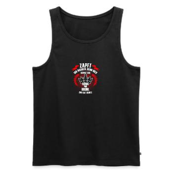 König aus BRÜHL - Männer Premium Bio Tank Top - Schwarz - Vorne - AI Model Male 178 light (178cm)